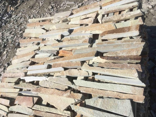 Горбушка златолит золотистый для облицовки купить в Осе