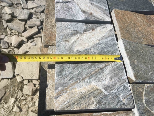 Плитка пилёная златолит Уральский для цоколя, отмостки купить в Осе